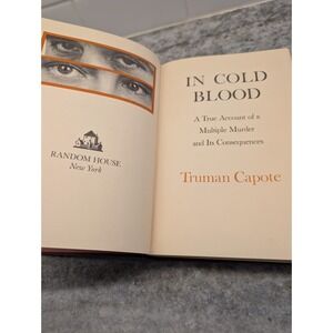IN COLD‎ BLOOD Truman Capote HC Book 6th Printing